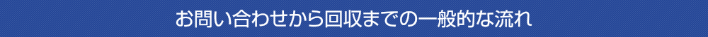 お問い合わせから回収までの一般的な流れ