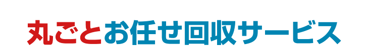 日時も時間も状況も一切気にすること無く、そのままの状態でお任せ下さい。「丸ごとお任せ回収サービス」