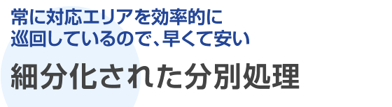 細分化された分別処理